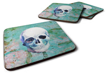 Load image into Gallery viewer, Day of the Dead Teal Skull Foam Coaster  BB5123FC