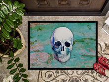 Load image into Gallery viewer, Day of the Dead Teal Skull Doormat - 24x36 Decorative Floor Mat – Indoor/Outdoor Rug with Artistic Flair BB5123JMAT