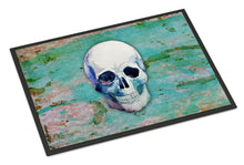 Load image into Gallery viewer, Day of the Dead Teal Skull Doormat - 24x36 Decorative Floor Mat – Indoor/Outdoor Rug with Artistic Flair BB5123JMAT