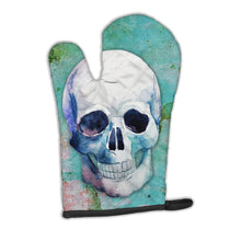 Load image into Gallery viewer, Day of the Dead Teal Skull Oven Mitt BB5123OVMT