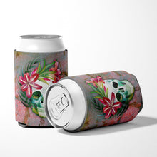 Load image into Gallery viewer, Day of the Dead Skull Flowers Can or Bottle Hugger BB5125CC