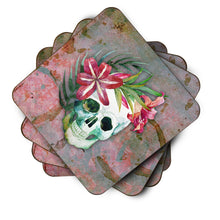 Load image into Gallery viewer, Day of the Dead Skull Flowers Foam Coaster  BB5125FC
