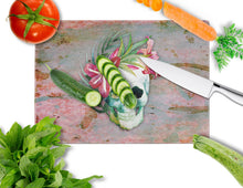Load image into Gallery viewer, Day of the Dead Skull Flowers Glass Cutting Boards – Durable, Decorative Kitchen Art Large BB5125LCB