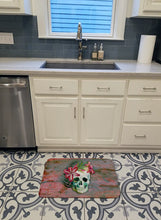 Load image into Gallery viewer, Day of the Dead Skull Flowers Machine Washable Memory Foam Mat BB5125RUG