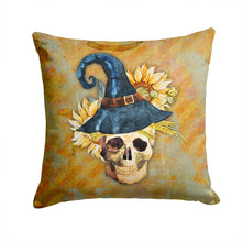Load image into Gallery viewer, Day of the Dead Witch Skull  Throw Pillow - 14x14 Decorative Pillow – Art for Your Home &amp; Patio BB5126PW1414