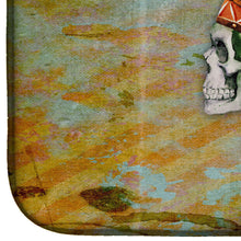 Load image into Gallery viewer, Day of the Dead Indian Skull  Dish Drying Mat – Absorbent, Artistic Kitchen Essentials BB5127DDM