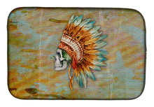 Load image into Gallery viewer, Day of the Dead Indian Skull  Dish Drying Mat – Absorbent, Artistic Kitchen Essentials BB5127DDM