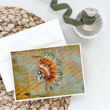 Load image into Gallery viewer, Day of the Dead Indian Skull  Greeting Cards -  Blank Note Cards – 8-Pack of Artist-Designed Cards with Envelopes