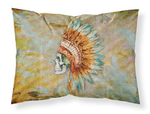 Load image into Gallery viewer, Day of the Dead Indian Skull  Fabric Standard Pillowcase – Artistic Decorative Front, White Back BB5127PILLOWCASE