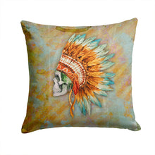 Load image into Gallery viewer, Day of the Dead Indian Skull  Throw Pillow - 14x14 Decorative Pillow – Art for Your Home &amp; Patio BB5127PW1414