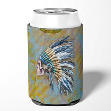 Load image into Gallery viewer, Day of the Dead Indian Chief Skull  Can or Bottle Hugger BB5128CC