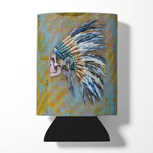 Load image into Gallery viewer, Day of the Dead Indian Chief Skull  Can or Bottle Hugger BB5128CC
