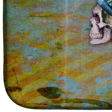Load image into Gallery viewer, Day of the Dead Indian Chief Skull  Dish Drying Mat – Absorbent, Artistic Kitchen Essentials BB5128DDM