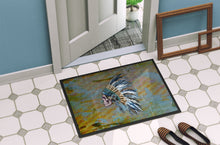 Load image into Gallery viewer, Day of the Dead Indian Chief Skull  Doormat - 24x36 Decorative Floor Mat – Indoor/Outdoor Rug with Artistic Flair BB5128JMAT