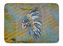 Load image into Gallery viewer, Day of the Dead Indian Chief Skull  Machine Washable Memory Foam Mat BB5128RUG