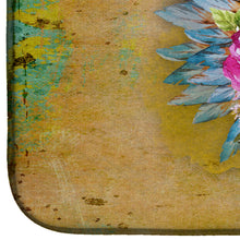 Load image into Gallery viewer, Day of the Dead Flowers Skull  Dish Drying Mat – Absorbent, Artistic Kitchen Essentials BB5129DDM