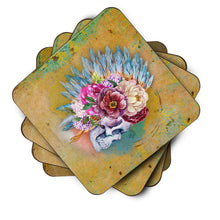 Load image into Gallery viewer, Day of the Dead Flowers Skull  Foam Coaster  BB5129FC