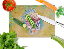 Load image into Gallery viewer, Day of the Dead Flowers Skull  Glass Cutting Boards – Durable, Decorative Kitchen Art Large BB5129LCB