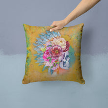 Load image into Gallery viewer, Day of the Dead Flowers Skull  Throw Pillow - 14x14 Decorative Pillow – Art for Your Home &amp; Patio BB5129PW1414