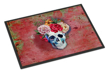 Load image into Gallery viewer, Day of the Dead Red Flowers Skull  Doormat - 18x27 Decorative Floor Mat – Indoor/Outdoor Rug with Artistic Flair BB5130MAT