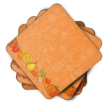 Load image into Gallery viewer, Fruits and Vegetables in Orange Foam Coaster  BB5131FC