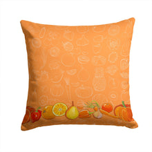Load image into Gallery viewer, Fruits and Vegetables in Orange Throw Pillow - 14x14 Decorative Pillow – Art for Your Home &amp; Patio BB5131PW1414