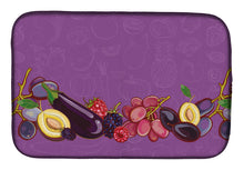 Load image into Gallery viewer, Fruits and Vegetables in Purple Dish Drying Mat – Absorbent, Artistic Kitchen Essentials BB5132DDM