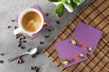 Load image into Gallery viewer, Fruits and Vegetables in Purple Foam Coaster  BB5132FC