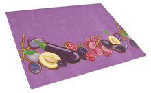 Load image into Gallery viewer, Fruits and Vegetables in Purple Glass Cutting Boards – Durable, Decorative Kitchen Art Large BB5132LCB