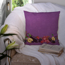 Load image into Gallery viewer, Fruits and Vegetables in Purple Throw Pillow - 14x14 Decorative Pillow – Art for Your Home &amp; Patio BB5132PW1414