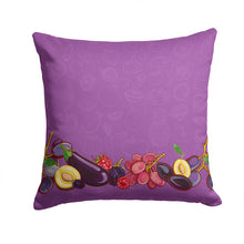 Load image into Gallery viewer, Fruits and Vegetables in Purple Throw Pillow - 14x14 Decorative Pillow – Art for Your Home &amp; Patio BB5132PW1414