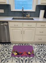 Load image into Gallery viewer, Fruits and Vegetables in Purple Machine Washable Memory Foam Mat BB5132RUG