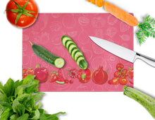 Load image into Gallery viewer, Fruits and Vegetables in Red Glass Cutting Boards – Durable, Decorative Kitchen Art Large BB5133LCB