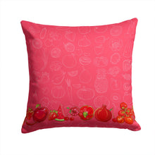 Load image into Gallery viewer, Fruits and Vegetables in Red Throw Pillow - 14x14 Decorative Pillow – Art for Your Home &amp; Patio BB5133PW1414