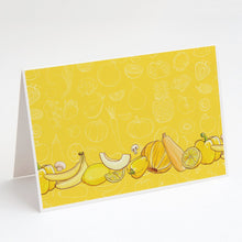 Load image into Gallery viewer, Fruits and Vegetables in Yellow BB5134DS66 Greeting Cards -  Blank Note Cards – 8-Pack of Artist-Designed Cards with Envelopes