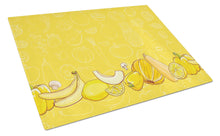 Load image into Gallery viewer, Fruits and Vegetables in Yellow Glass Cutting Boards – Durable, Decorative Kitchen Art Large BB5134LCB