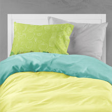 Load image into Gallery viewer, Fruits and Vegetables in Green Fabric Standard Pillowcase – Artistic Decorative Front, White Back BB5135PILLOWCASE