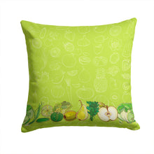 Load image into Gallery viewer, Fruits and Vegetables in Green Throw Pillow - 14x14 Decorative Pillow – Art for Your Home &amp; Patio BB5135PW1414