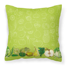 Load image into Gallery viewer, Fruits and Vegetables in Green Fabric Decorative Pillow BB5135PW1818