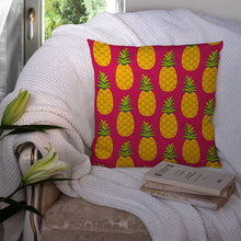 Load image into Gallery viewer, Pineapples on Pink Throw Pillow - 14x14 Decorative Pillow – Art for Your Home &amp; Patio BB5136PW1414