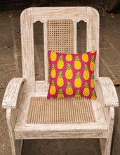 Load image into Gallery viewer, Pineapples on Pink Fabric Decorative Pillow BB5136PW1818