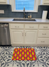 Load image into Gallery viewer, Pineapples on Pink Machine Washable Memory Foam Mat BB5136RUG