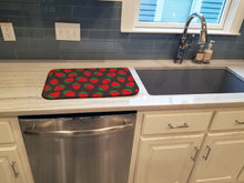 Load image into Gallery viewer, Strawberries on Gray Dish Drying Mat – Absorbent, Artistic Kitchen Essentials BB5137DDM