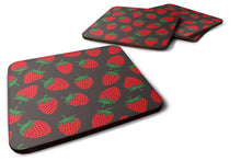 Load image into Gallery viewer, Strawberries on Gray Foam Coaster  BB5137FC