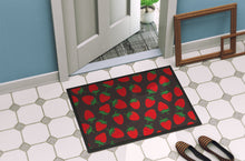 Load image into Gallery viewer, Strawberries on Gray Doormat - 24x36 Decorative Floor Mat – Indoor/Outdoor Rug with Artistic Flair BB5137JMAT
