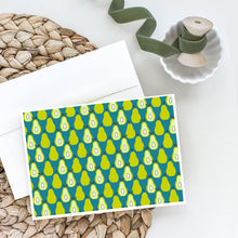 Load image into Gallery viewer, Pears on Green Greeting Cards -  Blank Note Cards – 8-Pack of Artist-Designed Cards with Envelopes