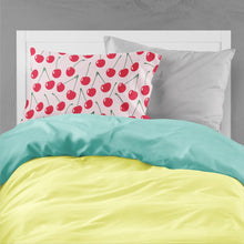 Load image into Gallery viewer, Cherries on Pink Fabric Standard Pillowcase – Artistic Decorative Front, White Back BB5139PILLOWCASE