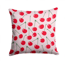 Load image into Gallery viewer, Cherries on Pink Throw Pillow - 14x14 Decorative Pillow – Art for Your Home &amp; Patio BB5139PW1414