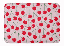 Load image into Gallery viewer, Cherries on Pink Machine Washable Memory Foam Mat BB5139RUG