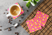 Load image into Gallery viewer, Bananas on Pink Foam Coaster  BB5140FC